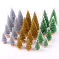 thumbnail image 4 of Decoración de escritorio con forma de pino en miniatura LOYUDEQIU árbol de Navidad 24 unidades plateado dorado verde, 4 of 7