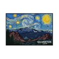 thumbnail image 1 of Silverton, Colorado - Pikes Peak - Starry Night - Lantern Press Artwork (24x16 Framed Gallery Wrapped Stretched Canvas), 1 of 1