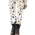 thumbnail image 3 of UVEASISHA Halloween Tights for Women Novelty Print High Waist Workout Leggings Slim Fit Stretch Gym Yoga Pants Milk Silk Soft Running Leggings Multicolor L, 3 of 5