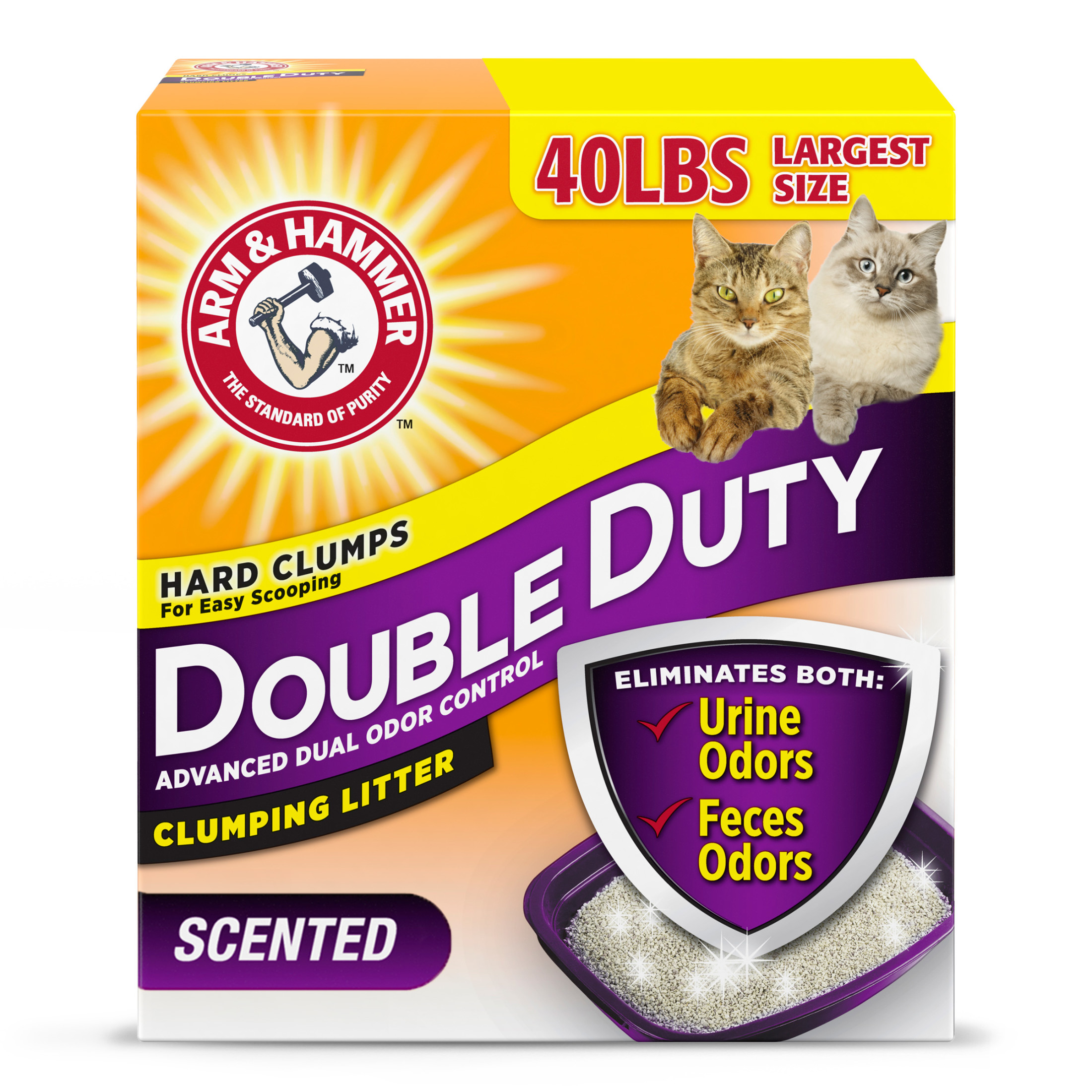 ARM & HAMMER Double Duty Advanced Odor Control Litter, 40 lb photo 1