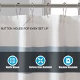 thumbnail image 3 of Waffle Weave Bathroom Shower Curtains 72*72 , White Blue Striped Shower Curtains Set with 12 Hooks, Machine Washable Water-Resistant Fabric Shower Curtain, 3 of 10