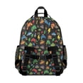 thumbnail image 3 of Beige Music Sunflower Guitar Pattern Backpack for School,Cute School Bag,Schoolbag with Adjustable Shoulder Straps & Padded Back,15.25"x11.5"x5.25", 3 of 5