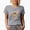 Heather Grey, variant on Mama Needs Coffee, Retro Smiling Face with Leopard Print Art Merch Gift, Baby Blue T-Shirt, Small
