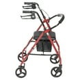 thumbnail image 3 of Drive Medical Rollator Rolling Walker with 6" Wheels, Red, 3 of 9