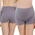 thumbnail image 3 of Maternity Knickers High Waist Ribbed Pregnancy Boxer Panties Adjustable Cotton Over Bump Underwear Soft Breathable Briefs for Pregnant Women, M-3XL, 3 of 7
