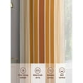 thumbnail image 3 of Burnt Orange Ombre Stripe Sheer Curtains for Living Room Bedroom Farmhouse Simple Striped Sheer Curtains 63 Inch Long 2 Panels Set Light Filtering Curtain Window Treatments Drapes for Dining Room, 3 of 6