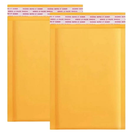 9.5 x 13.5 in Brown Self-Sealing Padded Bubble Mailer Envelopes: 2CT