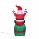 thumbnail image 2 of 6 pies Navidad inflable Papá Noel Llevar regalo Gigante iluminado Inflable Decoración navideña Navidad Fiesta Explosión Exhibición con ventilador Soplador Suelo Estaca Cuerdas Bolsa de agua yeacher Enchufe de EE. UU., 2 of 6