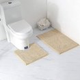 thumbnail image 1 of Bath Mat Non Slip Bathroom Mat Waterproof Bath Rugs Bathroom Absorbent Soft Foot Bath two-piece Beige, 1 of 7