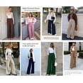 thumbnail image 3 of PRETTYGARDEN Women's Wide Leg Work Dress Pants Trousers | Palazzo Pant with Pockets, Lightweight Flowy, High Elastic Waistband, Office Wear, Business Casual Outfits, Fashion Clothing, 3 of 10