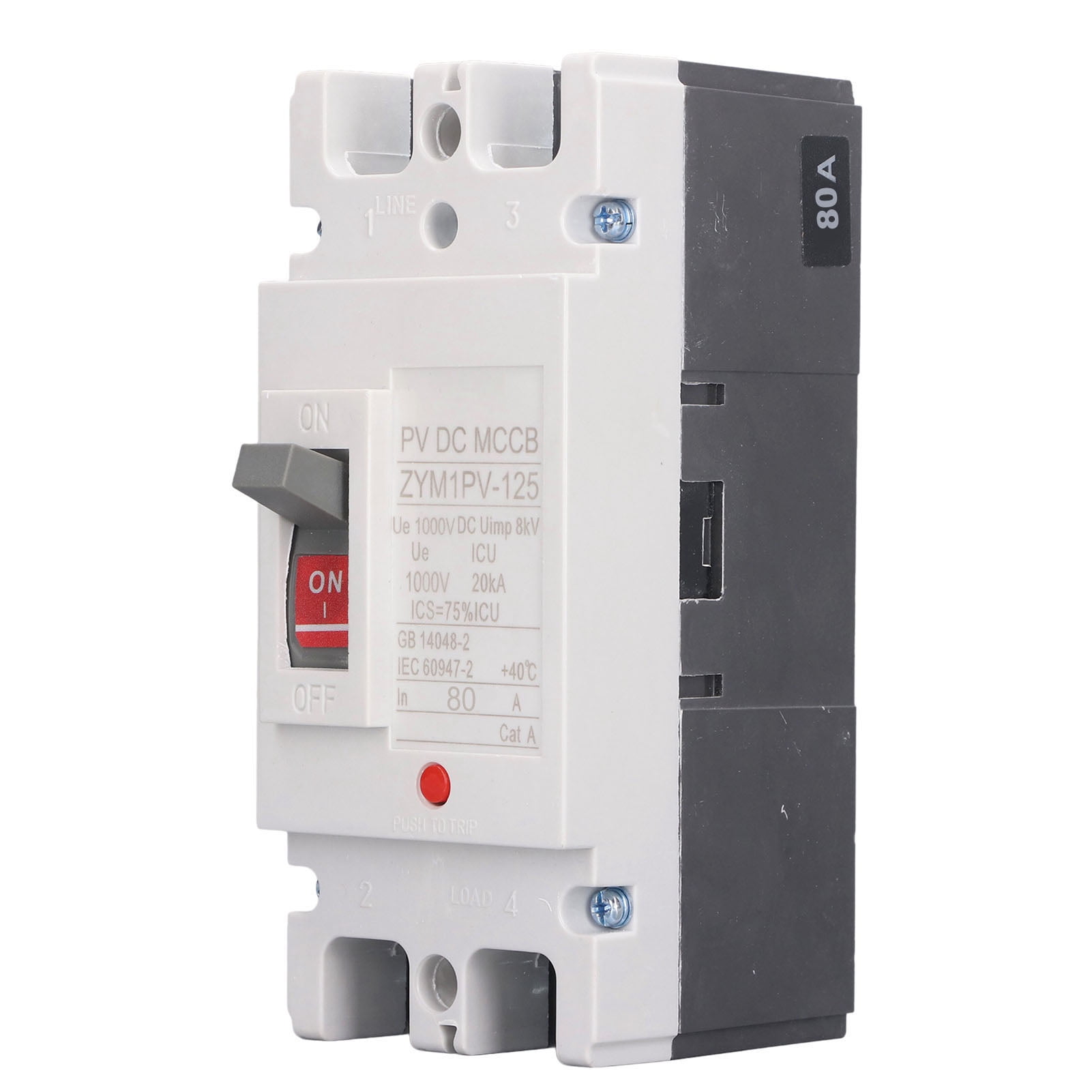 MCCB Isolator Circuit Breaker Switch, 2P DC Molded Case Circuit Breaker