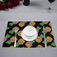thumbnail image 2 of MKHERT Funny Yellow Pineapple with Glasses Placemats Table Mats for Dining Room Kitchen Table Decoration 12x18 inch,Set of 6, 2 of 4