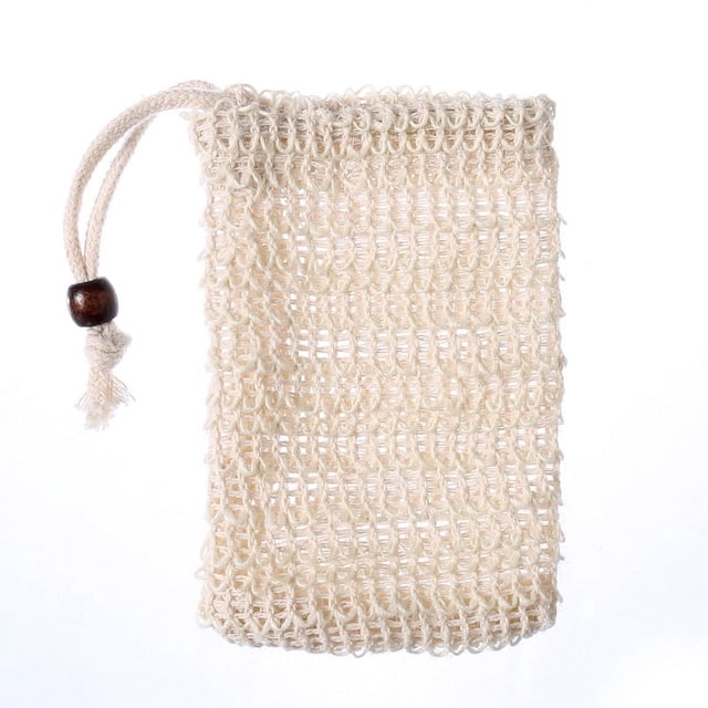 10 bolsas ahorradoras de jabón, bolsa de jabón exfoliante de sisal natural para hacer espuma y secar las barras de jabón, jabón de ducha (beige, 9 x 14 cm)