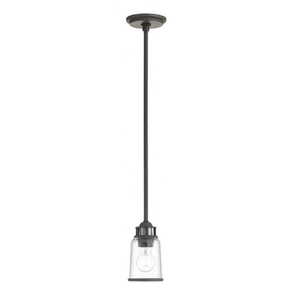 1 Light Mini Pendant in Coastal Style 5 inches Wide By 15 inches High-Bronze Finish Bailey Street Home 218-Bel-2513009