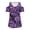 Purple Tie-dye Swirl, variant on POLERO Women's Cut Out Cold Shoulder Tops Music Notes Print Summer Short Sleeve Sexy Shirts Travel Beach Hawaii Tunic Soft Lightweight Casual S