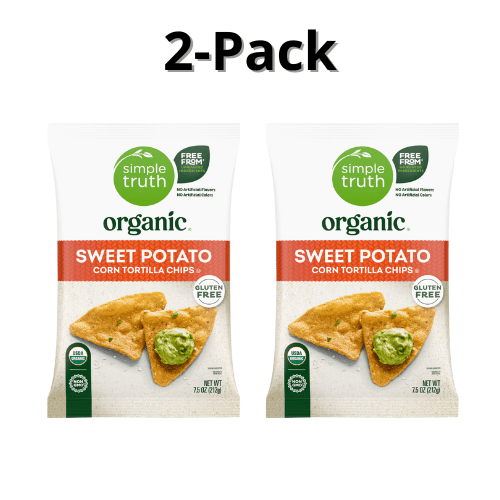 Simple Truth Organic Sweet Potato Corn Tortilla Chips, 2-Pack, 7.5 oz
