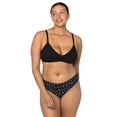 thumbnail image 4 of fresh collection by Fruit of the Loom Women's Cotton Triangle Bralette and Bikini Underwear Set, 4 of 8