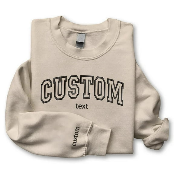 Custom Embroidered Sweatshirts Design Your Own, Unisex Sweatshirt, LINHKHA