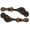 Teal, variant on Showman Metallic Copper Painted Leather Spur Straps w/ Buck Stitch (Pink)