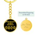 thumbnail image 5 of Petit Basset Griffon Vendeen Mama Circle Keychain Stainless Steel or 18k Gold Dog Mom Pendant, 5 of 12