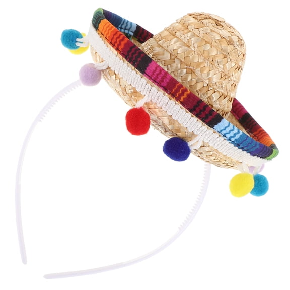 HEANUJJ Mexican Accessories For Women Mexican Hat Headband Multi Party Accessory Fiesta Party 1Pack