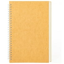 9 inch x 6 inch, 100GSM, Blank Spiral Notebook, 1-Pack, Soft Cover, Sketch book, 160 Pages / 80 Sheets, (Brown)
