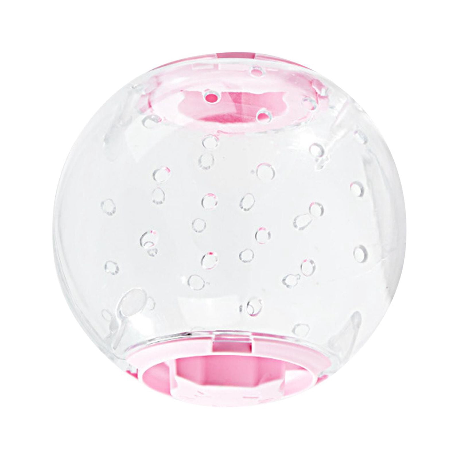 7inch Hamster Wheel Jogging Ball Multiple Vent Holes Versatile Cage Accessories Convenient Assemble Interactive Toy Transparent Pink