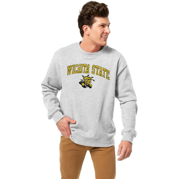 Men's-League Collegiate Wear  Heather Gray Wichita State Shockers Essentials 2.0 Pullover Sweatshirt