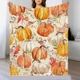 thumbnail image 2 of 51x59 Inch Cooling Comforter Cold Tech Cooling Blanket Fall Pumpkin Couch Throws Blankets Blankets and Throws Cute Ultra Soft Warm Throw Blanket for All Seasons for Home Chair Sofa Couch, 2 of 5