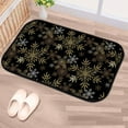 thumbnail image 2 of GZHJMY Bathroom Rugs Mats Non-Slip, Soft Microfiber Absorbent Bath Mats for Shower Bathtubs, Snowflake Golden Black Shiny Indoor Entrance Door Mats Bedroom Laundry 24”x16” Carpet Runner, 2 of 7
