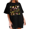 thumbnail image 2 of Mifsaly Oversized T-Shirts for Women Graphic Tees Mushroom Botanical Cotton Shirt Crewneck Short Sleeve Summer Tops Loose Fit Lightweight Breathable Casual Daily Vacation Top M, 2 of 7