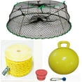 thumbnail image 1 of Tower Style Stainless Steel Prawn Trap(30"x20"x12") with 5/16"x400' Poly Rope with Line weight, 15" Inflatable Flaot & Bait Jar Combo, 1 of 1
