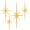 11.81 x 5.91 x 0.47 in, variant on Unbranded 11.81 x 5.91 x 0.47 in Geometric Atomic Star Metal Wall Sculpture