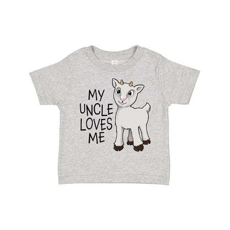 

Inktastic My Uncle Loves Me- Cute Goat Gift Toddler Boy or Toddler Girl T-Shirt