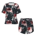 thumbnail image 4 of Lsque Watercolor Floral Women's Short-Sleeved Pajama Set - 2 Piece Soft and Lightweight Sleepwear Set-X-Large, 4 of 9