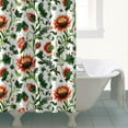 thumbnail image 4 of Artistic Peony Flower Shower Curtain – Watercolor Botanical Print Adds Vintage Charm to Bathroom or Guest Suite, 4 of 5