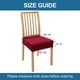 thumbnail image 5 of Fundas de asiento impermeables para sillas de comedor, juego de 2, fundas protectoras para asientos de silla lavables y extraíbles de jacquard elástico, sin fundas traseras, color rojo vino, 5 of 7