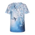 thumbnail image 5 of Viikei Womens T Shirts Plus Size Short Sleeve Tops on Clearance Summer Blouses for Women Casual Loose Floral Print Crewneck Printed, 5 of 8