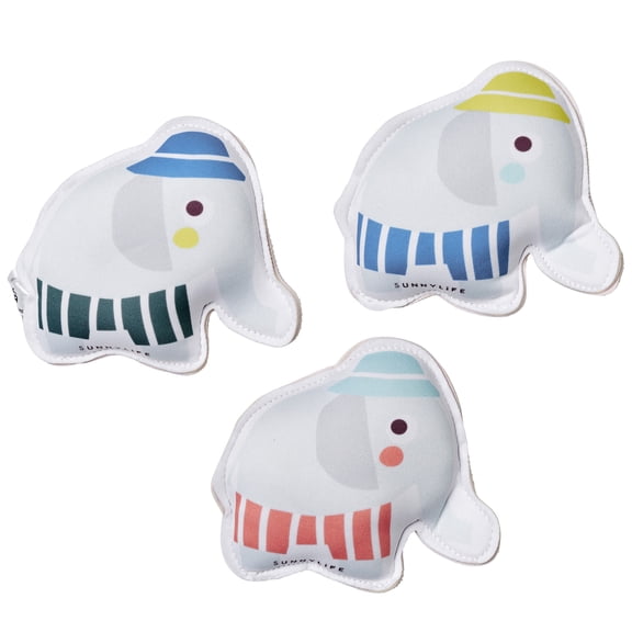 Sunnylife: Dive Buddies - Eli the Elephant - 3 Pack - Pool Toys, Colorful Jungle Animal Friends, Swimming & Water Play, Develop Diving Skills, Kids 6