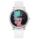 thumbnail image 1 of LVPAI Reloj de pulsera de cuarzo de aleación informal de moda para mujer, reloj de pulsera con banda de PU, relojes para niñas (blanco), 1 of 1