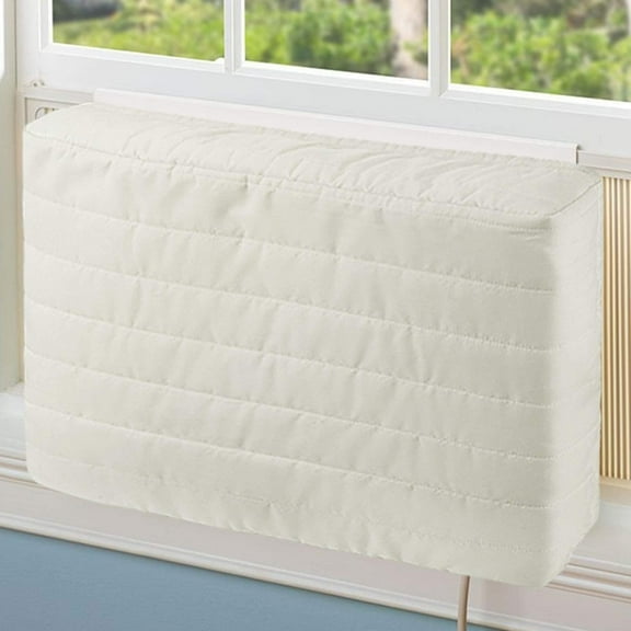 Indoor Air Conditioner Cover Double Insulation,White -28" x 20" x 2.7"