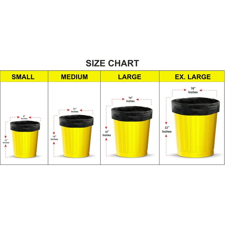 Small garbage bags sizes deals
