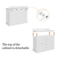 thumbnail image 6 of WIAWG Nursery Dresser with Changing Table Top, 46" W Baby Dresser with 2 Drawers,White, 6 of 8