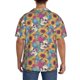 thumbnail image 3 of Balery colorful Skull sunflower Camisa Casual de Manga Corta con Botones para Hombre, Texturizada, Estilo Cubano, para Playa, Verano-X-Large, 3 of 5