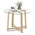 thumbnail image 1 of Gymax 42'' Round Glass Dining Table w/ 0.3'' Tempered Glass Tabletop, 1 of 9