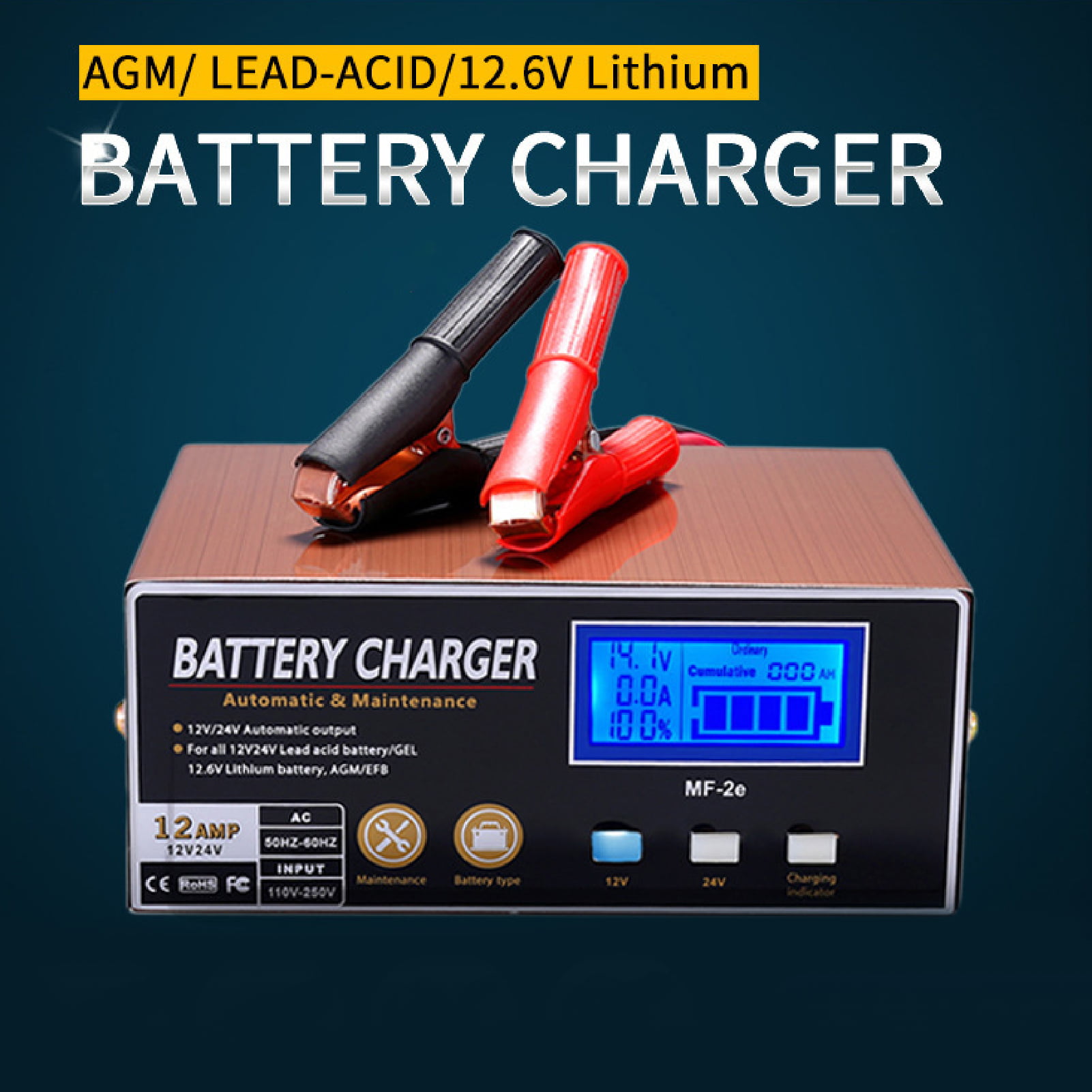 XWQ Battery Charger Multiple Protection Fast Durable 220W Storage Battery Maintainer Car - Walmart.com
