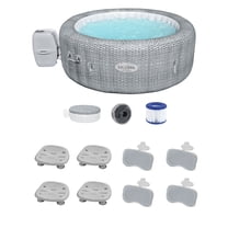 Bestway Coleman Honolulu Hot Tub with 4 SaluSpa Seat & 4 Headrest Pillows