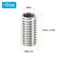 thumbnail image 2 of Unique Bargains Adaptateurs de Filetage Manchon Réducteur Écrou 20 Pcs M8x1.25 Mâle à M6x1 Femelle Insert de Réparation Écrou 15mm, 2 of 7
