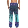 thumbnail image 4 of FORMRS Mens Pajama Pants with Pockets Sleepwear Lounge Bottoms Sizes S-2XL, Purple Moonlight Forest, 4 of 7