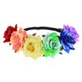 thumbnail image 1 of Love Sweety BOHO Corona floral rosa flor diadema corona de pelo (arco iris Velet Rose), 1 of 5